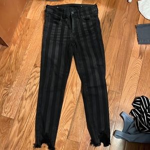 AE striped skinny jeans